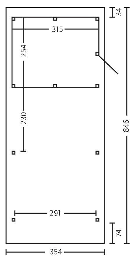 Carport Emsland 354 x 846 cm mit Abstellraum Carport Emsland 354 x 846 cm mit Abstellraum
