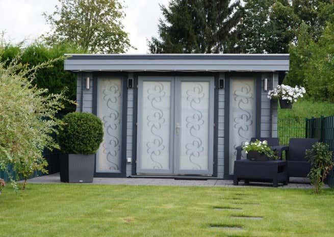 Kundenbild: Flachdach Gartenhaus Modell Madera 44-B ISO
