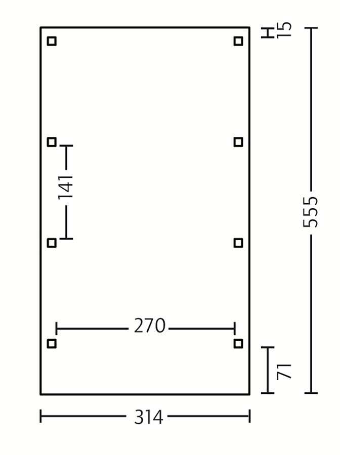 Carport Friesland 314 x 555 cm + EPDM-Folie Carport Friesland 314 x 555 cm + EPDM-Folie