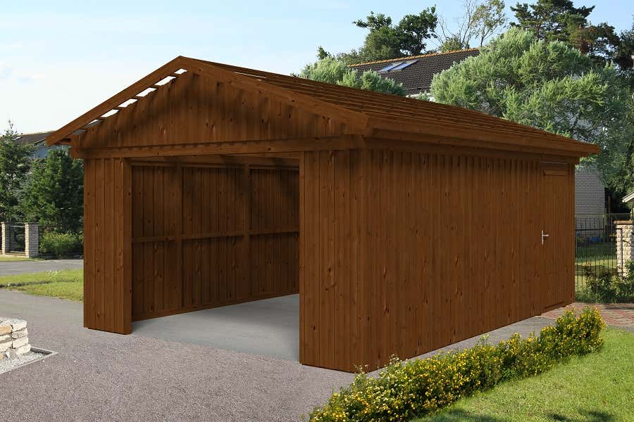 Holzgarage Falun 1 mit Dachlattung Holzgarage Falun 1 mit Dachlattung