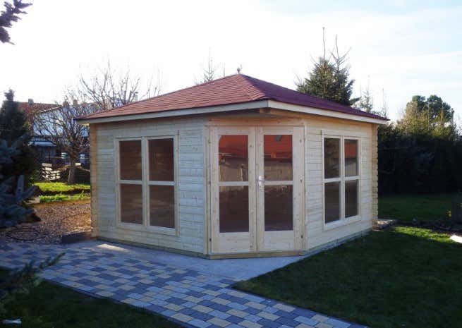 Kundenbild: 5-Eck Gartenhaus Modell Victoria C 40
