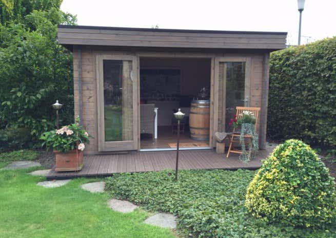 Kundenbild: Flachdach Gartenhaus Modell Madera 44-B ISO