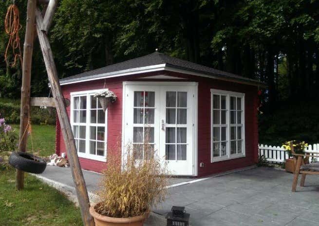 Kundenbild: 5-Eck Gartenhaus Modell Victoria C 40
