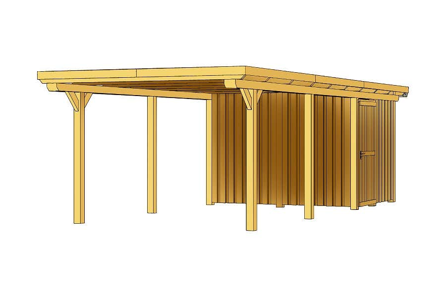 Carport Emsland 354 x 846 cm mit Abstellraum Carport Emsland 354 x 846 cm mit Abstellraum