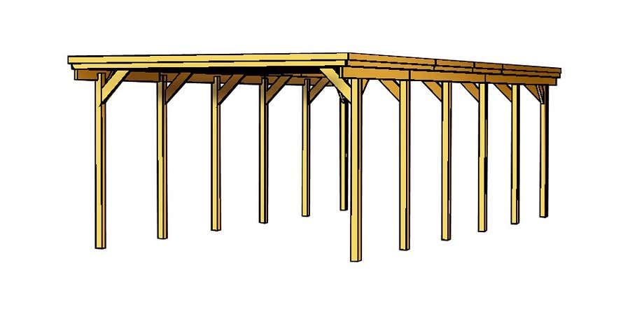 Carport Holstein 373 x 860 cm Carport Holstein 373 x 860 cm