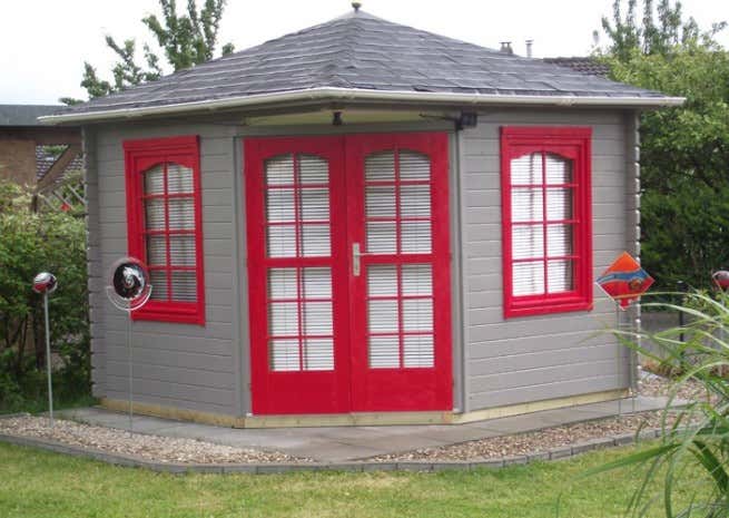 Kundenbild: 5-Eck Gartenhaus Modell Victoria-B