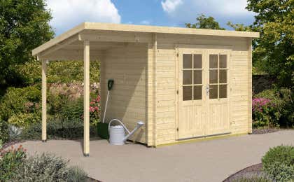 Pultdach Gartenhaus Modell Martina-28 mit Schleppdach Pultdach Gartenhaus Modell Martina-28 mit Schleppdach