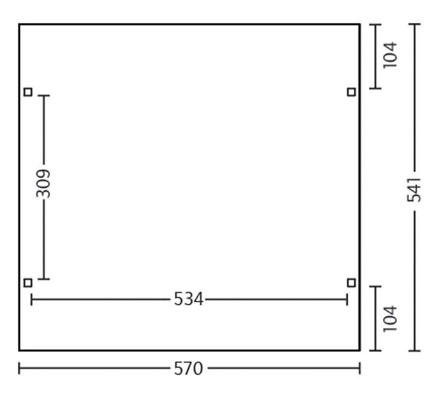 Carport Westerwald 570 x 541 cm Carport Westerwald 570 x 541 cm