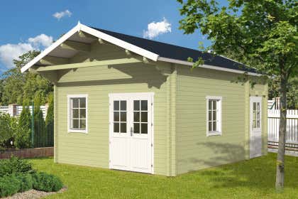 Gartenhaus Modell Gotland-70 C mit Schlafboden (6,6 m²) Gartenhaus Modell Gotland-70 C mit Schlafboden (6,6 m²)