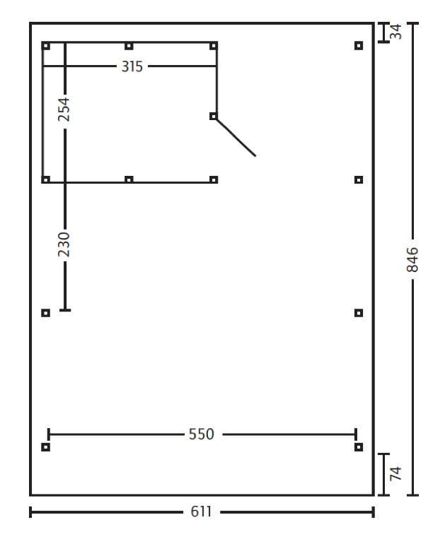 Carport Spessart 611 x 846 cm mit Abstellraum Carport Spessart 611 x 846 cm mit Abstellraum