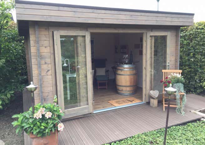 Kundenbild: Flachdach Gartenhaus Modell Madera 44-B ISO