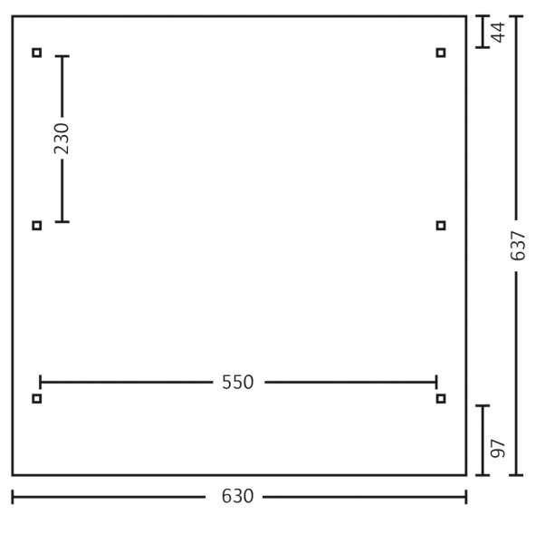 Carport Wendland 630 x 637 cm Carport Wendland 630 x 637 cm