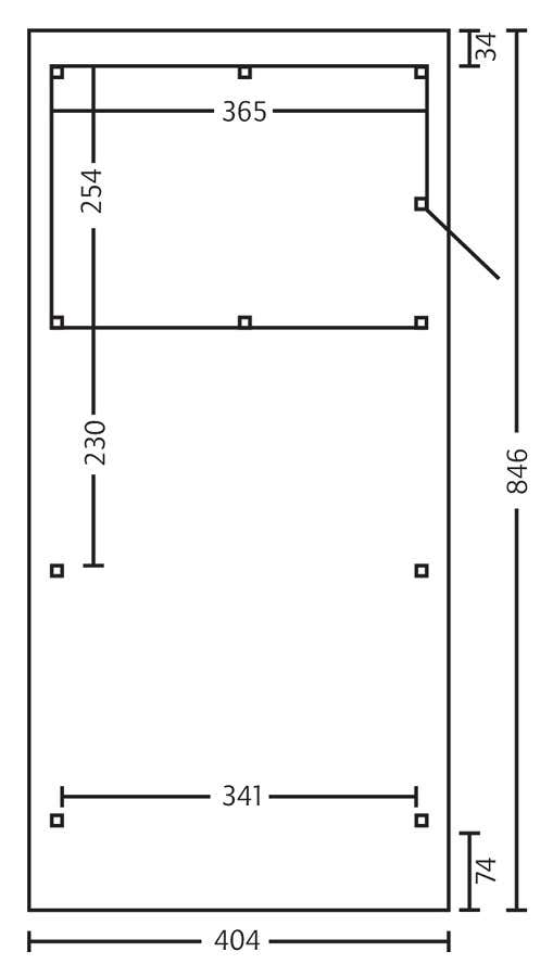 Carport Emsland 404 x 846 cm mit Abstellraum Carport Emsland 404 x 846 cm mit Abstellraum