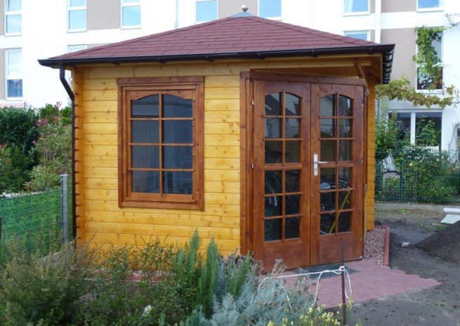 Kundenbild: 5-Eck Gartenhaus Modell Victoria-B
