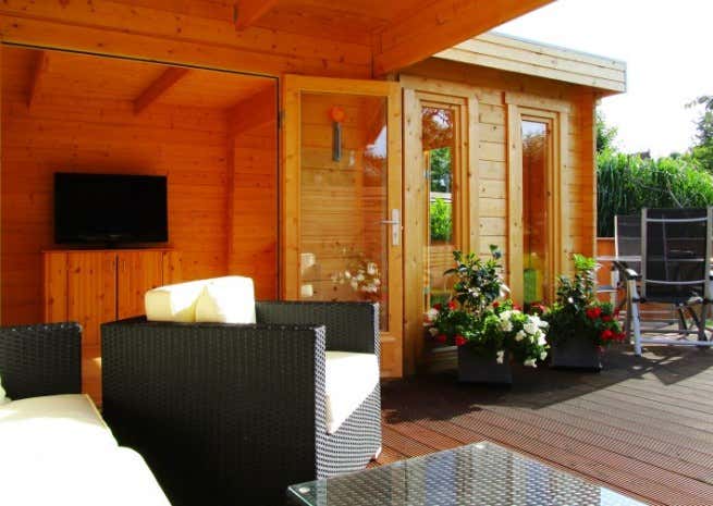 Kundenbild: Flachdach Gartenhaus Modell Quinta ISO
