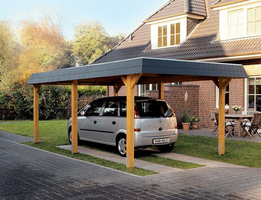 Carport Wendland 362 X 870 Cm Mit Abstellraum