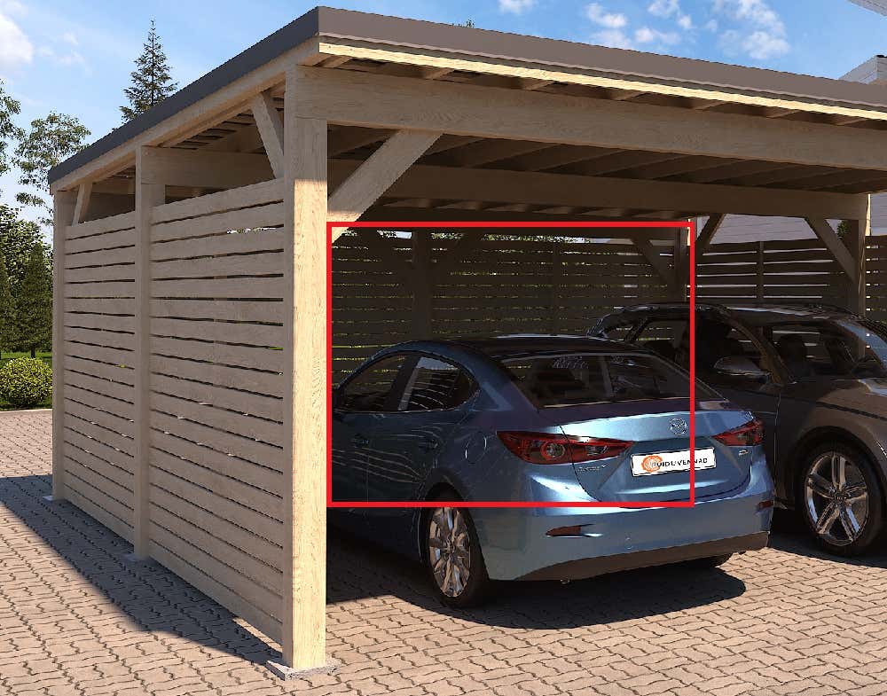 Rückwand-Modul für Doppelcarport Ville B 700 x T 600 cm