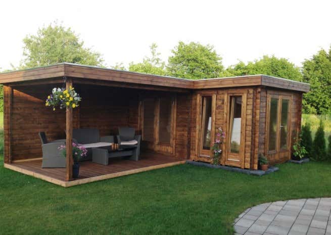 Kundenbild: Flachdach Gartenhaus Modell Quinta ISO